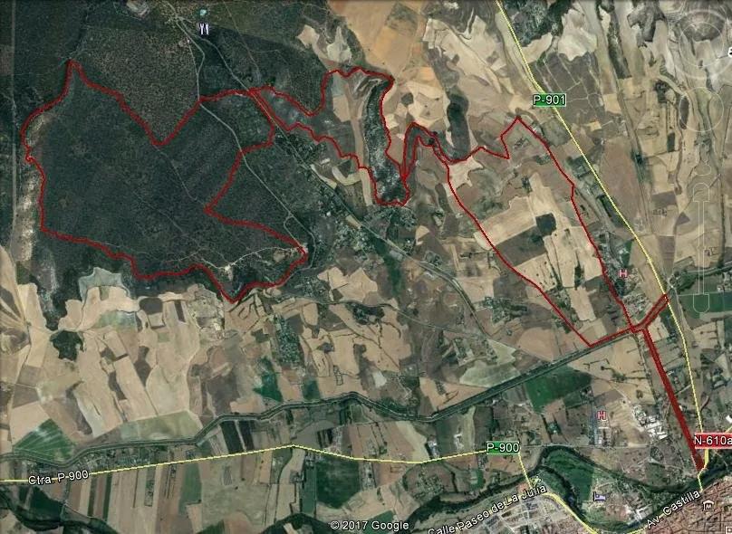 Ciudad de Palencia Trail long route map