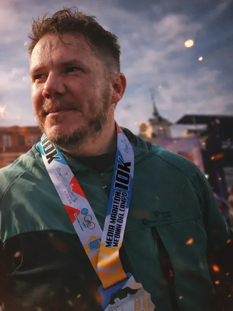 Zoltan en la carrera de Medina del Campo, febrero de 2026