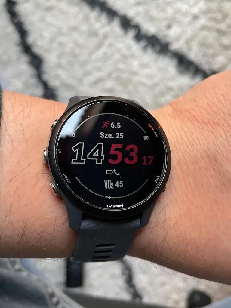 VO2 máx en Garmin Forerunner 255