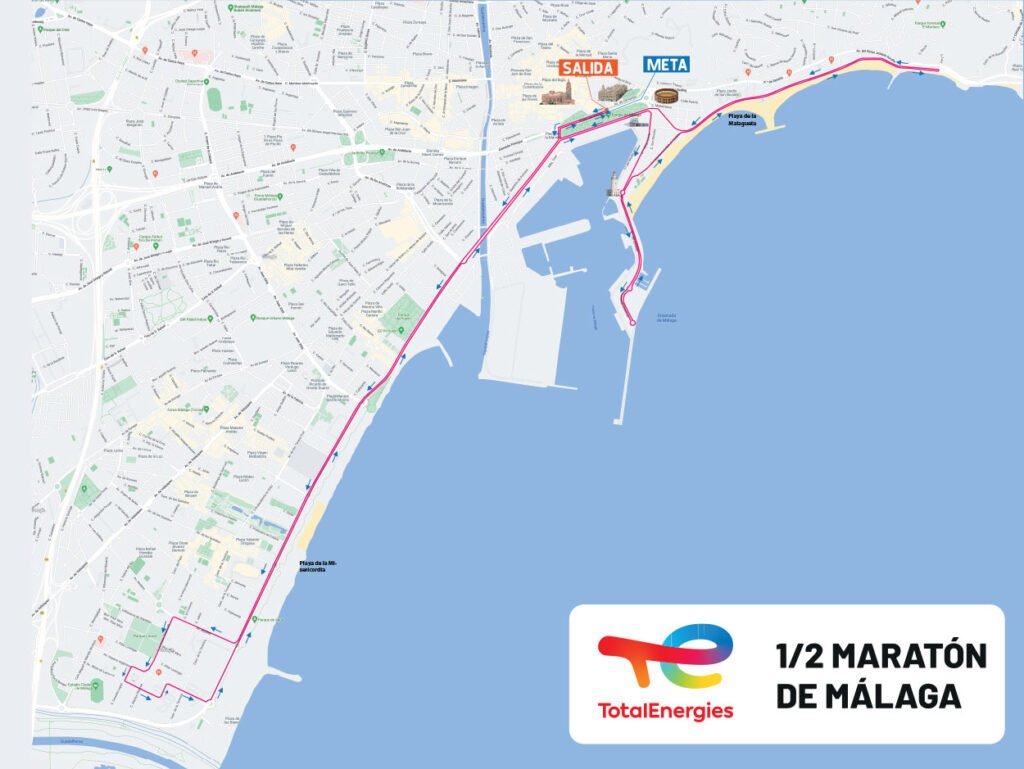 malaga half marathon route